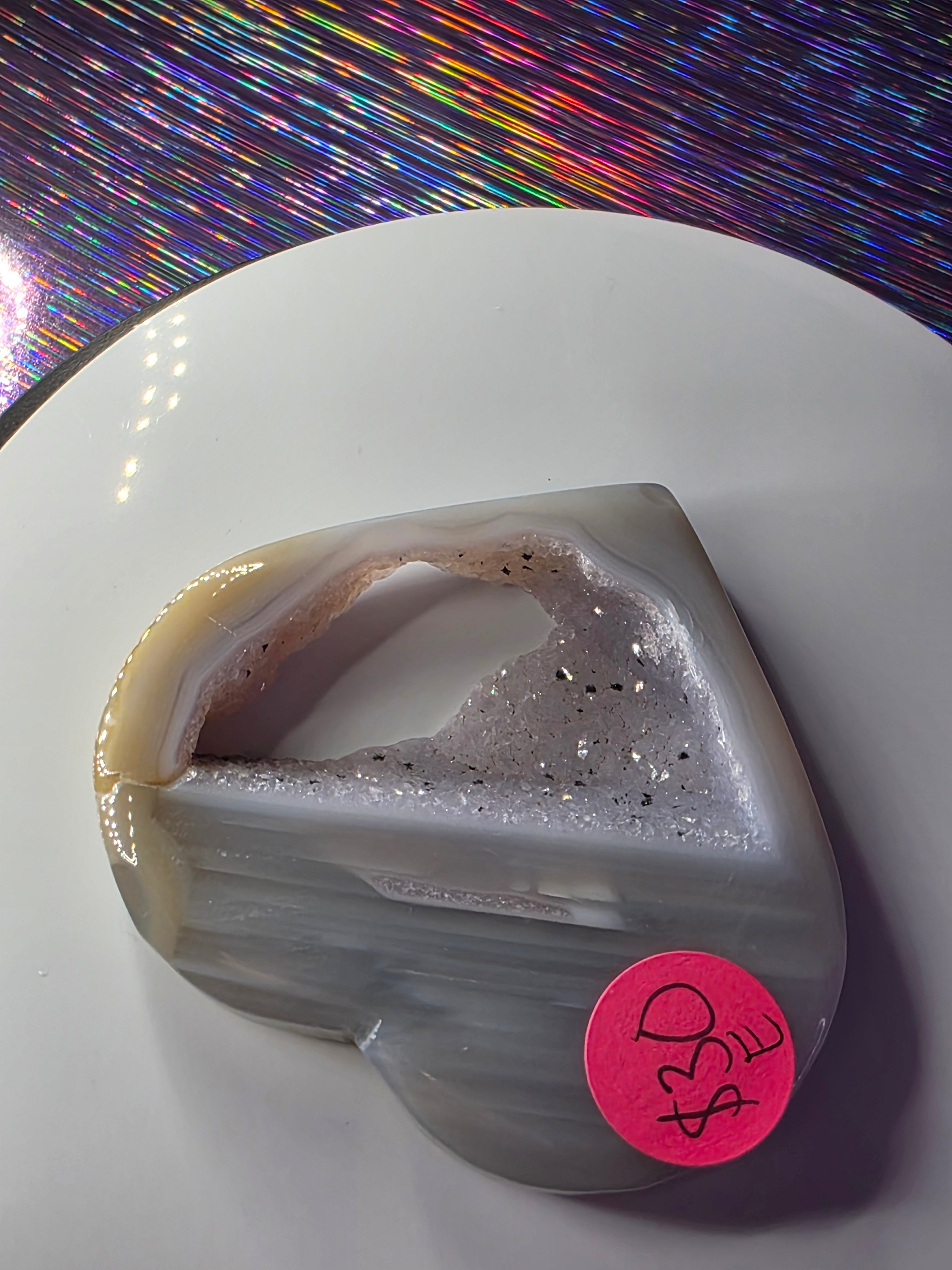 Druzy Agate Heart E