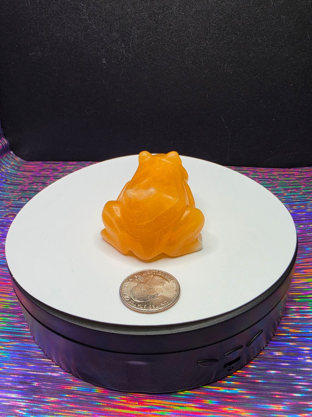 Honey Calcite Frog