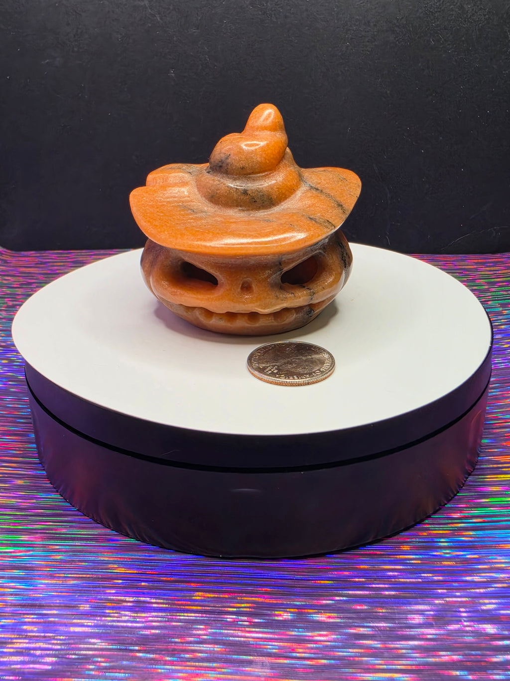 Orange Calcite Jack O Lantern B