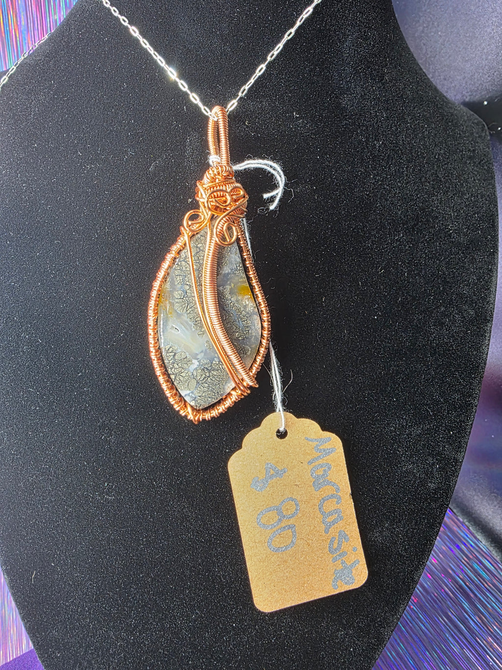 Marcasite Freeform Pendant