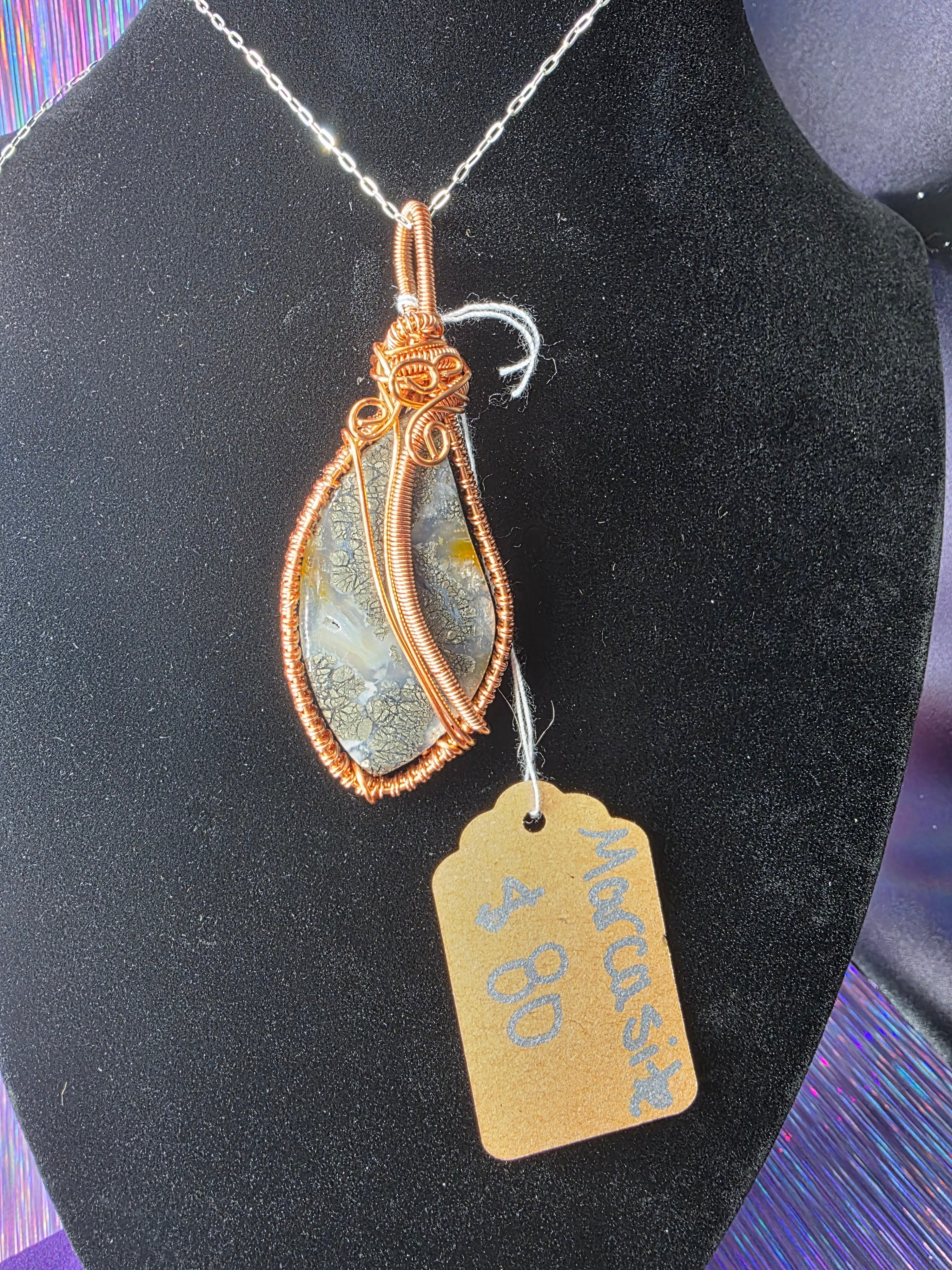 Marcasite Freeform Pendant