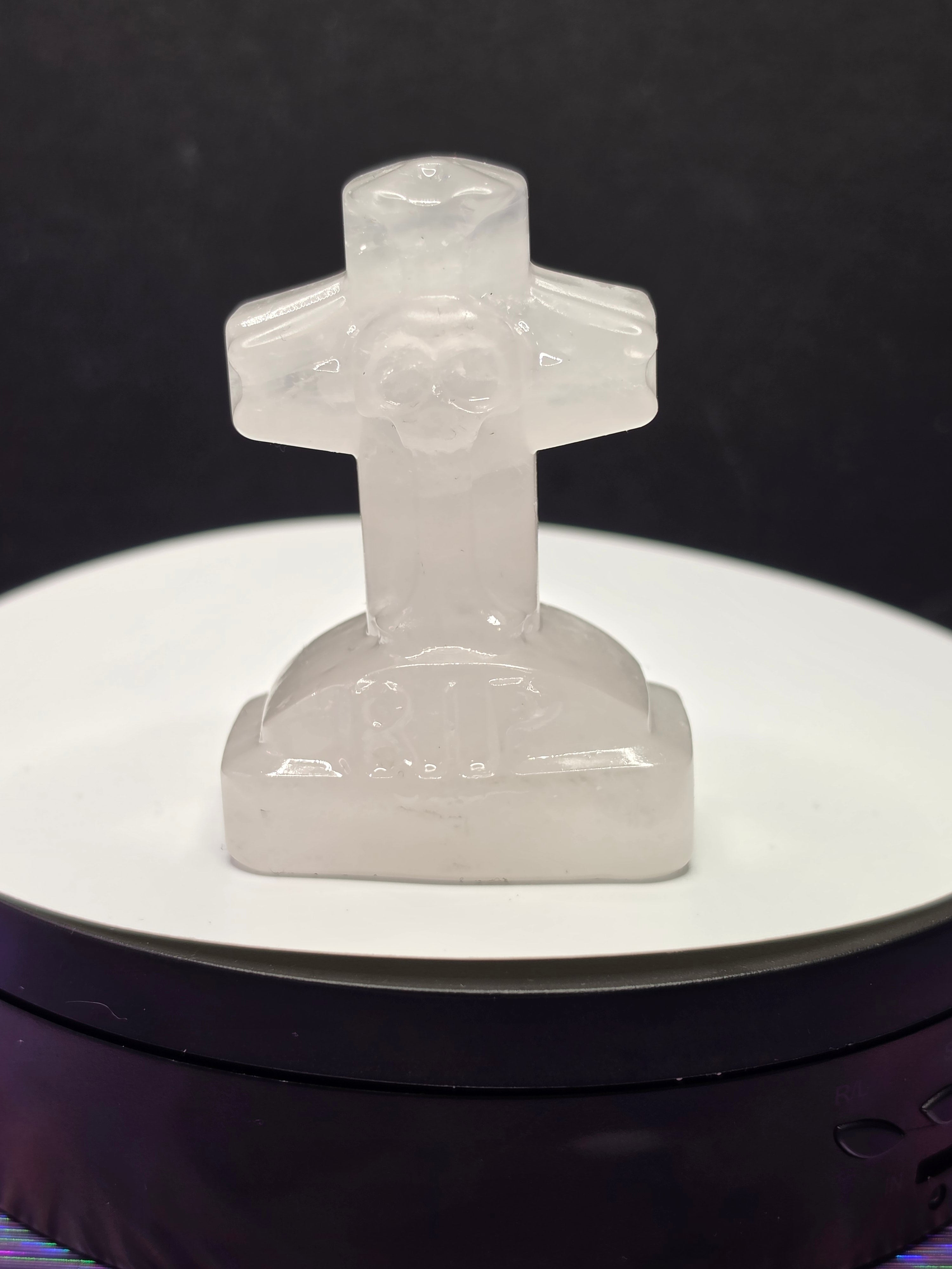 Clear Quartz RIP Headstone B