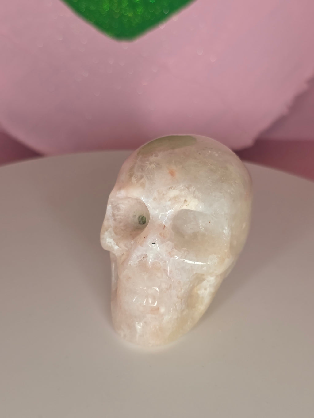 Flower Agate Skull A