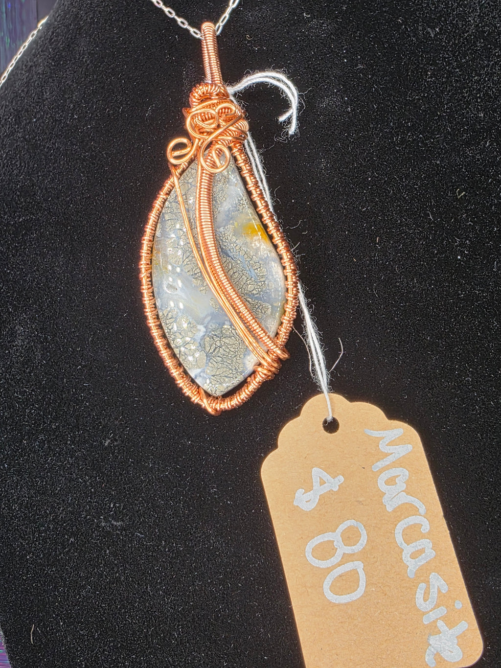 Marcasite Freeform Pendant