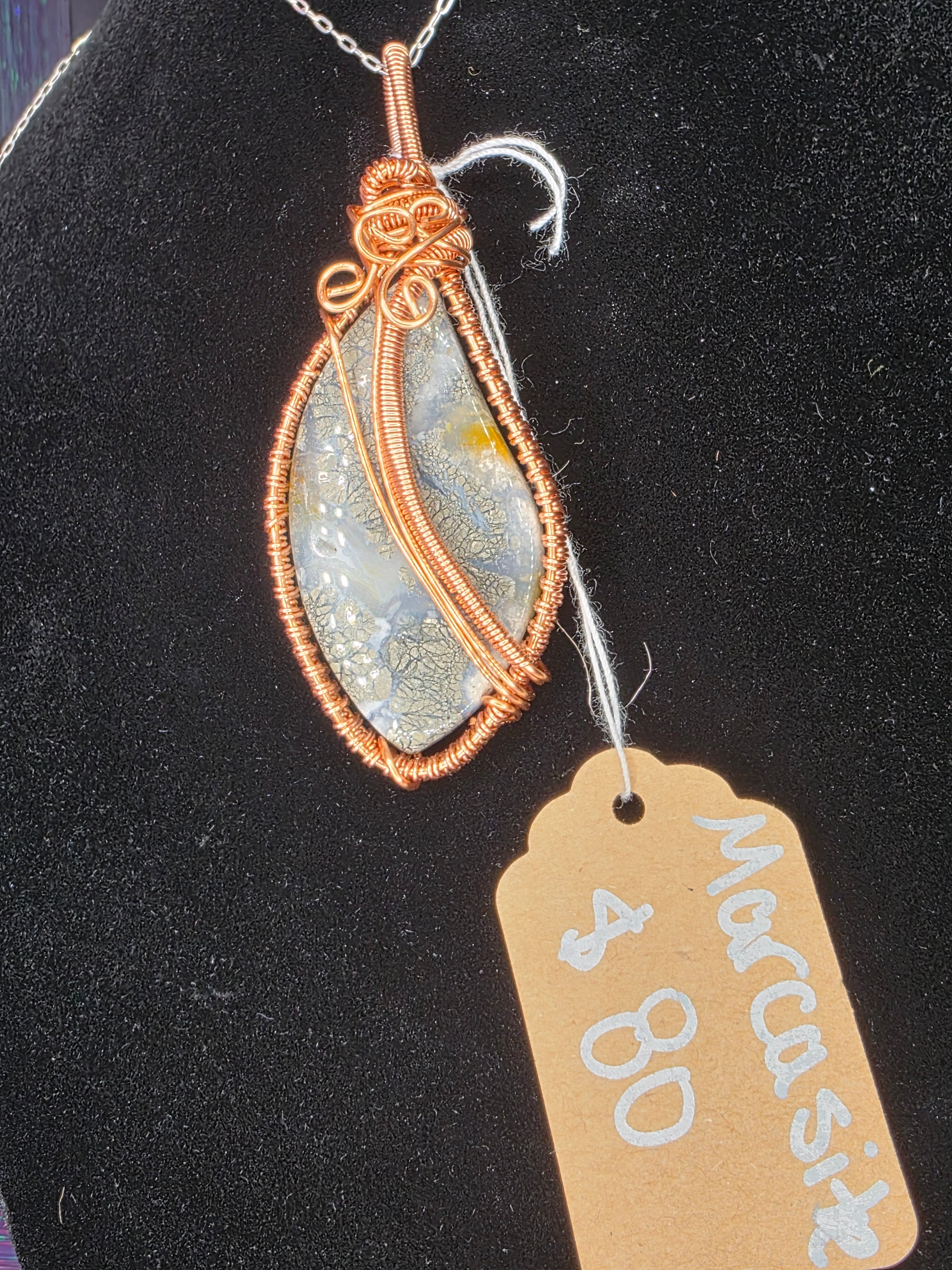 Marcasite Freeform Pendant