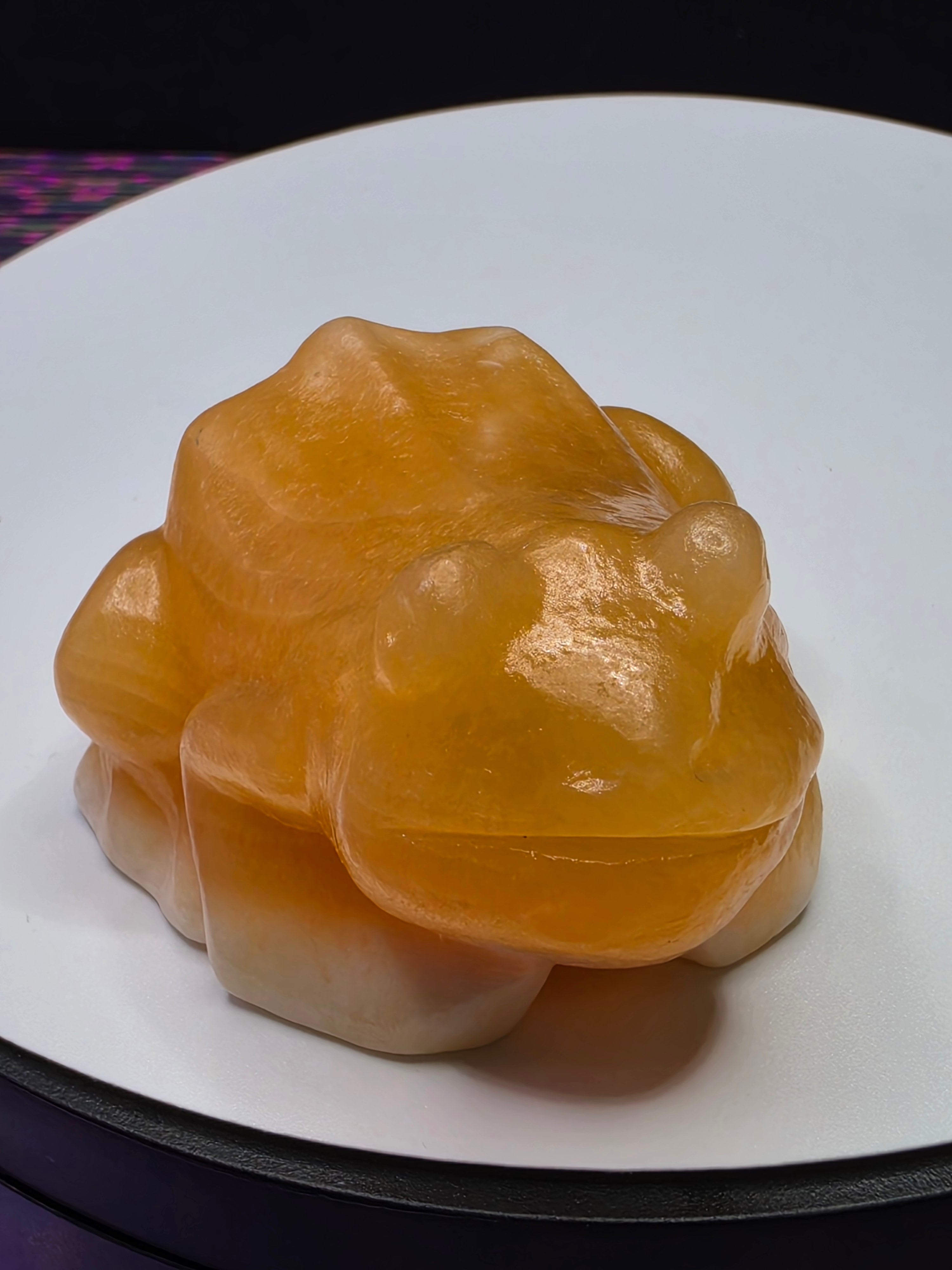 Honey Calcite Frog